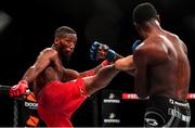 27 September 2019; Frans Mlambo, left, in action against Dominique Wooding during their bantamweight bout at Bellator Dublin in the 3Arena, Dublin. Photo by David Fitzgerald/Sportsfile