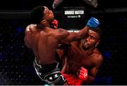 27 September 2019; Frans Mlambo, right, in action against Dominique Wooding during their bantamweight bout at Bellator Dublin in the 3Arena, Dublin. Photo by David Fitzgerald/Sportsfile