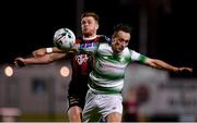 27 September 2019; Aaron McEneff of Shamrock Rovers in action against Scott Allardice of Bohemians during the Extra.ie FAI Cup Semi-Final match between Bohemians and Shamrock Rovers at Dalymount Park in Dublin. Photo by Seb Daly/Sportsfile
