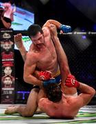 27 September 2019; Will Fleury, top, in action against Norbert Novenyi Jr. during their middleweight bout at Bellator 227 in the 3Arena, Dublin. Photo by David Fitzgerald/Sportsfile