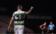 27 September 2019; Joey O'Brien of Shamrock Rovers picks up an object from the pitch during the Extra.ie FAI Cup Semi-Final match between Bohemians and Shamrock Rovers at Dalymount Park in Dublin. Photo by Stephen McCarthy/Sportsfile