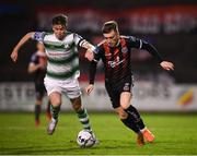 27 September 2019; Daniel Grant of Bohemians in action against Ronan Finn of Shamrock Rovers during the Extra.ie FAI Cup Semi-Final match between Bohemians and Shamrock Rovers at Dalymount Park in Dublin. Photo by Stephen McCarthy/Sportsfile