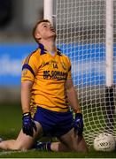 27 September 2019; Conor McHugh of Na Fianna reacts after missing a shot at goal during the Dublin County Senior Club Football Championship Group 1 match between Na Fianna and Ballymun Kickhams at Parnell Park in Dublin. Photo by Harry Murphy/Sportsfile