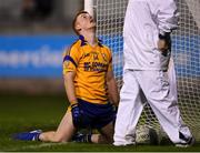 27 September 2019; Conor McHugh of Na Fianna reacts after missing a shot at goal during the Dublin County Senior Club Football Championship Group 1 match between Na Fianna and Ballymun Kickhams at Parnell Park in Dublin. Photo by Harry Murphy/Sportsfile