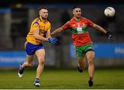 27 September 2019; Killian Deeley of Na Fianna in action against James McCarthy of Ballymun Kickhams during the Dublin County Senior Club Football Championship Group 1 match between Na Fianna and Ballymun Kickhams at Parnell Park in Dublin. Photo by Harry Murphy/Sportsfile