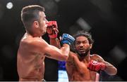 27 September 2019; Benson Henderson, right, in action against Myles Jury during their lightweight bout at Bellator 227 in the 3Arena, Dublin. Photo by David Fitzgerald/Sportsfile