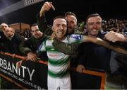 27 September 2019; Jack Byrne of Shamrock Rovers celebrates following the Extra.ie FAI Cup Semi-Final match between Bohemians and Shamrock Rovers at Dalymount Park in Dublin. Photo by Stephen McCarthy/Sportsfile