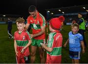 27 September 2019; James McCarthy of Ballymun Kickhams signs autographs following the Dublin County Senior Club Football Championship Group 1 match between Na Fianna and Ballymun Kickhams at Parnell Park in Dublin. Photo by Harry Murphy/Sportsfile