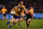 27 September 2019; Conor McHugh of Na Fianna in action against Alan Hubbard of Ballymun Kickhams during the Dublin County Senior Club Football Championship Group 1 match between Na Fianna and Ballymun Kickhams at Parnell Park in Dublin. Photo by Harry Murphy/Sportsfile