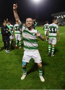 27 September 2019; Jack Byrne of Shamrock Rovers celebrates following the Extra.ie FAI Cup Semi-Final match between Bohemians and Shamrock Rovers at Dalymount Park in Dublin. Photo by Stephen McCarthy/Sportsfile
