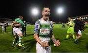 27 September 2019; Sean Kavanagh of Shamrock Rovers celebrates following the Extra.ie FAI Cup Semi-Final match between Bohemians and Shamrock Rovers at Dalymount Park in Dublin. Photo by Stephen McCarthy/Sportsfile