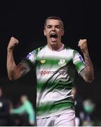 27 September 2019; Sean Kavanagh of Shamrock Rovers celebrates following during the Extra.ie FAI Cup Semi-Final match between Bohemians and Shamrock Rovers at Dalymount Park in Dublin. Photo by Stephen McCarthy/Sportsfile