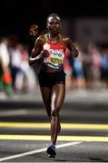 27 September 2019; Ruth Chepngetich of Kenya competing in the Women's Marathon during day one of the World Athletics Championships 2019 at the Corniche in Doha, Qatar. Photo by Sam Barnes/Sportsfile