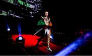 27 September 2019; James Gallagher enters the arena prior to his contract weight bout against Roman Salazar at Bellator Dublin in the 3Arena, Dublin. Photo by David Fitzgerald/Sportsfile