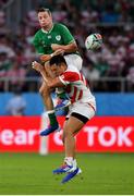 28 September 2019; Jack Carty of Ireland is tackled by Ryoto Nakamura of Japan during the 2019 Rugby World Cup Pool A match between Japan and Ireland at the Shizuoka Stadium Ecopa in Fukuroi, Shizuoka Prefecture, Japan. Photo by Brendan Moran/Sportsfile