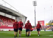 28 September 2019; Munster players arrive prior to the Guinness PRO14 Round 1 match between Munster and Dragons at Thomond Park in Limerick. Photo by Harry Murphy/Sportsfile