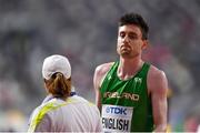 28 September 2019; Mark English of Ireland after finishing 7th in his heat whilst competing in the Men's 800m during day two of the World Athletics Championships 2019 at Khalifa International Stadium in Doha, Qatar. Photo by Sam Barnes/Sportsfile