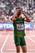 28 September 2019; Thomas Barr of Ireland reacts after finishing fourth in the Men's 400m Hurdles Semi-Finals during day two of the World Athletics Championships 2019 at Khalifa International Stadium in Doha, Qatar. Photo by Sam Barnes/Sportsfile