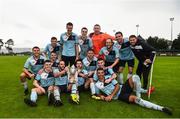 28 September 2019; Avondale United celebrate with the cup following the FAI Tom Hand Cup Final match between St Michaels and Avondale United at St Michaels FC in Tipperary. Photo by Eóin Noonan/Sportsfile