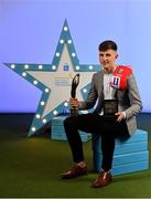 28 September 2019; Pictured is Cork Minor Footballer, Conor Corbett, named 2019 Minor Footballer of the Year at the 2019 Electric Ireland GAA Minor Star Awards as voted for by an expert panel of GAA legends including Karl Lacey and Tomás Quinn. The Electric Ireland GAA Minor Star Awards create a major moment for Minor players, showcasing the outstanding achievements of individual performers throughout the Championship season. The awards also recognise the effort of those who support them day in and day out, from their coaches to parents, clubs and communities. #GAAThisIsMajor Photo by Seb Daly/Sportsfile