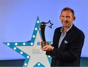 28 September 2019; Pictured is the Electric Ireland Special Merit Award Winner, Fergal O’Donnell at the 2019 Electric Ireland Minor Star Awards. The former Roscommon All-Ireland Minor Winning Manager was presented with the award for his significant contribution to Minor Football, having led the Rossies to a surprise victory over Kerry in the 2006 All-Ireland Minor Football Final. The Electric Ireland GAA Minor Star Awards create a major moment for Minor players, showcasing the outstanding achievements of individual performers throughout the Championship season. The awards also recognise the effort of those who support them day in and day out, from their coaches to parents, clubs and communities. #GAAThisIsMajor Photo by Seb Daly/Sportsfile