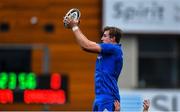28 September 2019; Charlie Ryan of Leinster wins possession in the line-out during The Celtic Cup Round 6 match between Leinster and Dragons at Energia Park in Donnybrook, Dublin. Photo by Piaras Ó Mídheach/Sportsfile