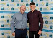 28 September 2019; Cathal O'Neill of Crecora-Manister and Limerick, with Peter O'Riordan on their arrival at the 2019 Electric Ireland Minor Star Awards. The Hurling and Football Team of the Year was selected by an expert panel of GAA legends including Alan Kerins, Derek McGrath, Karl Lacey and Tomás Quinn. The Electric Ireland GAA Minor Star Awards create a major moment for Minor players, showcasing the outstanding achievements of individual performers throughout the Championship season. The awards also recognise the effort of those who support them day in and day out, from their coaches to parents, clubs and communities. #GAAThisIsMajor  Photo by Seb Daly/Sportsfile