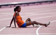 28 September 2019; Sifan Hassan of Netherlands, after winning the Women's 10,000m during day two of the World Athletics Championships 2019 at Khalifa International Stadium in Doha, Qatar. Photo by Sam Barnes/Sportsfile