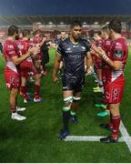 28 September 2019; A dejected Jarrad Butler of Connacht following the Guinness PRO14 Round 1 match between Scarlets and Connacht at Parc y Scarlets in Llanelli, Wales. Photo by Chris Fairweather/Sportsfile