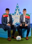 28 September 2019; Pictured are Mayo's Minor footballers Ethan Henry, left, and Oisín Tunney who were named on the Electric Ireland Minor Football Team of the Year at the 2019 Electric Ireland Minor Star Awards. The Football Team of the Year was selected by an expert panel of GAA legends including Alan Kerins, Derek McGrath, Karl Lacey and Tomás Quinn. The Electric Ireland GAA Minor Star Awards create a major moment for Minor players, showcasing the outstanding achievements of individual performers throughout the Championship season. The awards also recognise the effort of those who support them day in and day out, from their coaches to parents, clubs and communities. #GAAThisIsMajor Photo by Seb Daly/Sportsfile