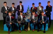 28 September 2019; Pictured are Galway’s Minor footballers and Minor hurlers, back row, from left, Tomo Culhane, Alex Connaire, Greg Thomas, Christy Brennan, Eoin Lawless and James McLaughlin, front row, from left, Jonathan McGrath, Seán McDonagh, Ian McGlynn and Daniel Cox who were named on the Electric Ireland Minor Hurling and Football Teams of the Year at the 2019 Electric Ireland Minor Star Awards. The Hurling/Football Team of the Year was selected by an expert panel of GAA legends including Alan Kerins, Derek McGrath, Karl Lacey and Tomás Quinn. The Electric Ireland GAA Minor Star Awards create a major moment for Minor players, showcasing the outstanding achievements of individual performers throughout the Championship season. The awards also recognise the effort of those who support them day in and day out, from their coaches to parents, clubs and communities. #GAAThisIsMajor Photo by Seb Daly/Sportsfile