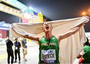 28 September 2019; Brendan Boyce of Ireland celebrates after finishing sixth in the Men's 50km Race Walk during day two of the World Athletics Championships 2019 at The Corniche in Doha, Qatar. Photo by Sam Barnes/Sportsfile