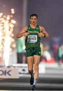 28 September 2019; Brendan Boyce of Ireland crosses the finish line after competing in the Men's 50km Race Walk during day two of the World Athletics Championships 2019 at The Corniche in Doha, Qatar. Photo by Sam Barnes/Sportsfile