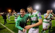 27 September 2019; Brandon Kavanagh, left, and Graham Cummins of Shamrock Rovers following the Extra.ie FAI Cup Semi-Final match between Bohemians and Shamrock Rovers at Dalymount Park in Dublin. Photo by Stephen McCarthy/Sportsfile