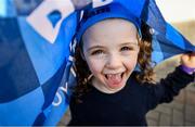 29 September 2019; 6 year old Dublin supporter Aurelia Cadogan from Crumlin, Dublin, in attendance at the Dublin Senior Football teams homecoming at Merrion Square in Dublin. Photo by David Fitzgerald/Sportsfile