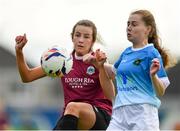 29 September 2019; Anna Fahey of Galway WFC in action against Alanna Cassells of Peamount United during the Só Hotels U17 Women’s National League Cup Final match between Galway WFC and Peamount United at Eamonn Deacy Park in Galway. Photo by Seb Daly/Sportsfile