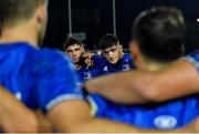 28 September 2019; Jimmy O'Brien, left, and Vakh Abdaladze of Leinster following the Guinness PRO14 Round 1 match between Benetton and Leinster at Stadio Monigo in Treviso, Italy. Photo by Ramsey Cardy/Sportsfile