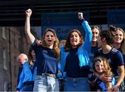 29 September 2019; Dublin footballers Noëlle Healy and Niamh Collins during the Dublin Senior Football teams homecoming at Merrion Square in Dublin. Photo by Piaras Ó Mídheach/Sportsfile