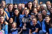 29 September 2019; Dublin players and supporters with the Brendan Martin Cup during the Dublin Senior Football teams homecoming at Merrion Square in Dublin. Photo by Piaras Ó Mídheach/Sportsfile