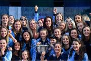 29 September 2019; Dublin players and supporters with the Brendan Martin Cup during the Dublin Senior Football teams homecoming at Merrion Square in Dublin. Photo by Piaras Ó Mídheach/Sportsfile