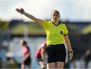 29 September 2019; Referee Emma Cleary during the Só Hotels U17 Women’s National League Cup Final match between Galway WFC and Peamount United at Eamonn Deacy Park in Galway. Photo by Seb Daly/Sportsfile