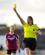 29 September 2019; Referee Emma Cleary during the Só Hotels U17 Women’s National League Cup Final match between Galway WFC and Peamount United at Eamonn Deacy Park in Galway. Photo by Seb Daly/Sportsfile