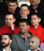 29 September 2019; Former Republic of Ireland international Niall Quinn and FAI President Donal Conway during the Extra.ie FAI Cup Semi-Final match between Sligo Rovers and Dundalk at The Showgrounds in Sligo. Photo by Stephen McCarthy/Sportsfile