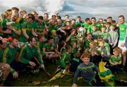 29 September 2019; Dunloy players celebrate with the cup after the Antrim County Senior Club Hurling Final match between Cushendall Ruairí Óg and Dunloy at Ballycastle in Antrim. Photo by Oliver McVeigh/Sportsfile