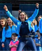 29 September 2019; Sinéad Goldrick celebrates during the Dublin Senior Football teams homecoming at Merrion Square in Dublin. Photo by Piaras Ó Mídheach/Sportsfile