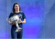 29 September 2019; Dublin captain Sinéad Aherne with the Brendan Martin Cup during the Dublin Senior Football teams homecoming at Merrion Square in Dublin. Photo by Piaras Ó Mídheach/Sportsfile