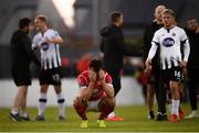 29 September 2019; A dejected John Mahon of Sligo Rovers following the Extra.ie FAI Cup Semi-Final match between Sligo Rovers and Dundalk at The Showgrounds in Sligo. Photo by Stephen McCarthy/Sportsfile