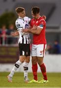 29 September 2019; A dejected John Mahon of Sligo Rovers is consoled by Seán Gannon of Dundalk following the Extra.ie FAI Cup Semi-Final match between Sligo Rovers and Dundalk at The Showgrounds in Sligo. Photo by Stephen McCarthy/Sportsfile