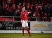 29 September 2019; A dejected Danny Kane of Sligo Rovers following the Extra.ie FAI Cup Semi-Final match between Sligo Rovers and Dundalk at The Showgrounds in Sligo. Photo by Stephen McCarthy/Sportsfile