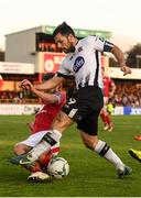 29 September 2019; Patrick Hoban of Dundalk in action against Lewis Banks of Sligo Rovers during the Extra.ie FAI Cup Semi-Final match between Sligo Rovers and Dundalk at The Showgrounds in Sligo. Photo by Stephen McCarthy/Sportsfile